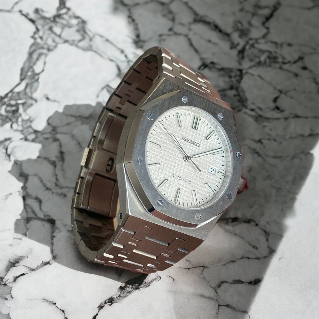 Seiko Mod Royal Oak "Classic White"