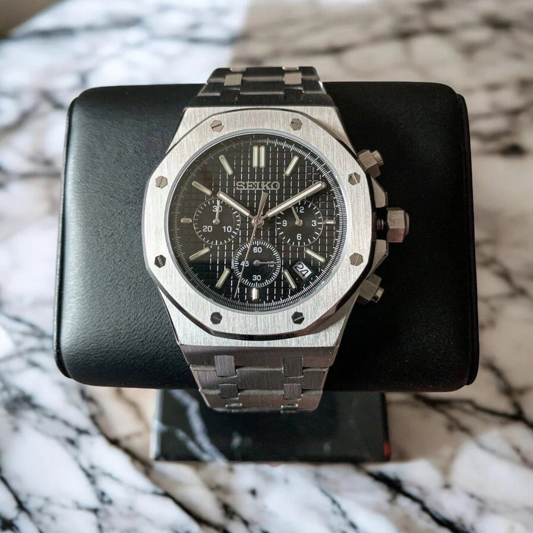 Seiko Mod Royal Oak Chronograph "Black"