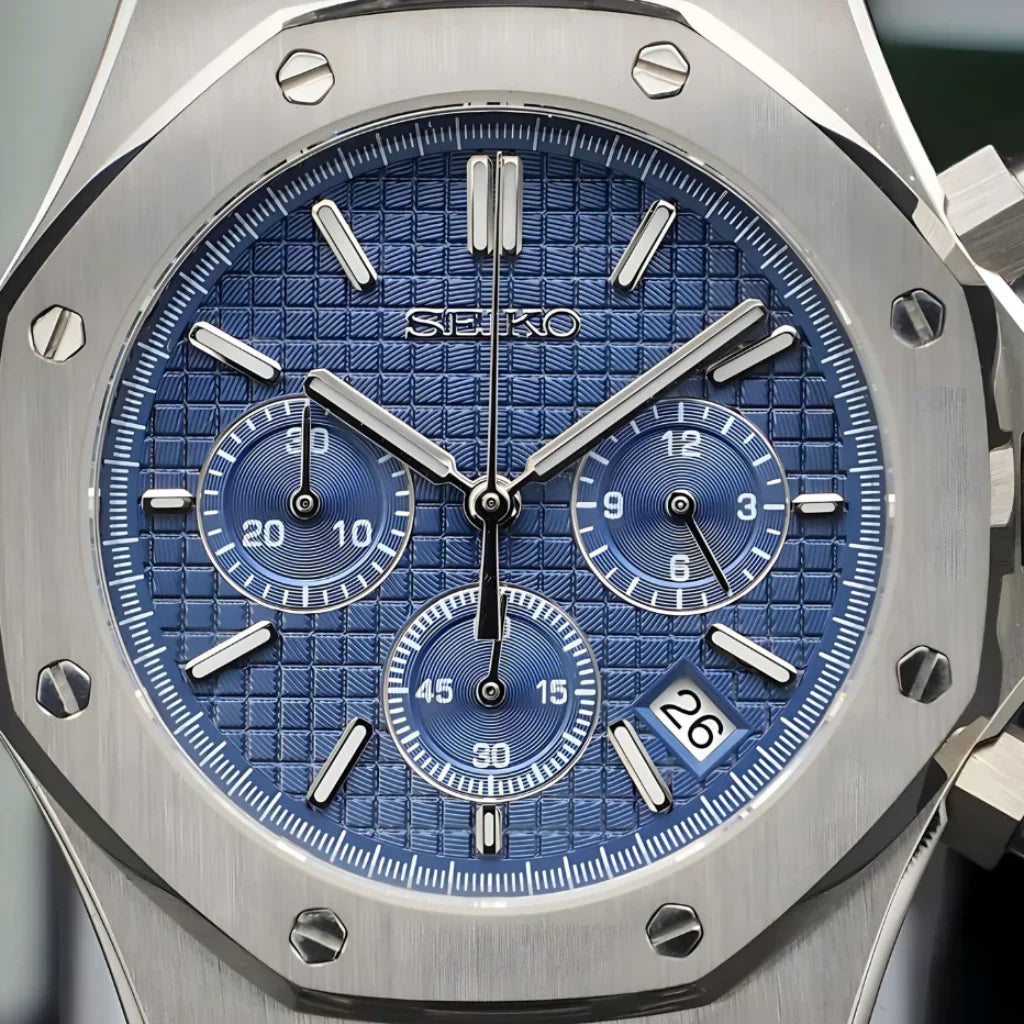 Seiko Mod Royal Oak Chronograph "Blue"