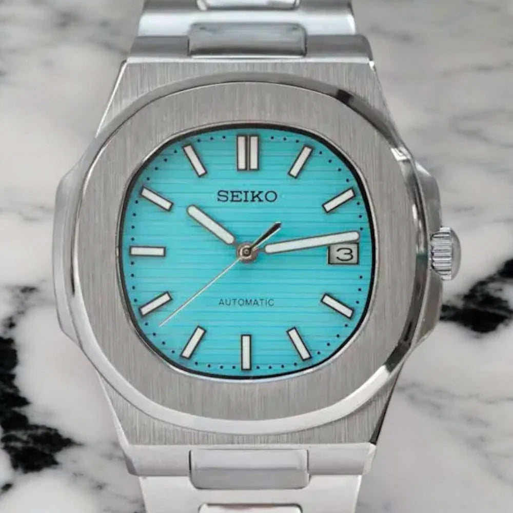 Seiko Mod Nautilus "Tiffany Blue"