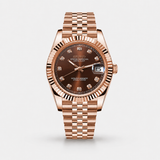 Seiko Mod Diamond Datejust "Rose Gold Crystal Champagne"