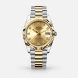 Seiko Mod Diamond Datejust "Two-Tone Gem Gold"