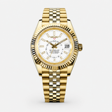 Seiko Mod Sky-Dweller "Gold White Dial"