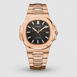 Seiko Mod Nautilus "Rose Gold Black"