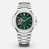 Seiko Mod Nautilus "Open Heart Green"