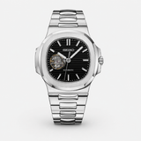 Seiko Mod Nautilus "Open Heart Black"
