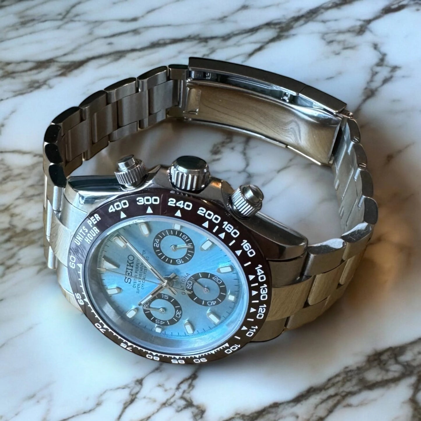 Seiko Mod Daytona "Ice Blue Brown"