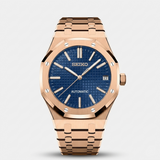 Seiko Mod Royal Oak "Rose Gold/Blue"